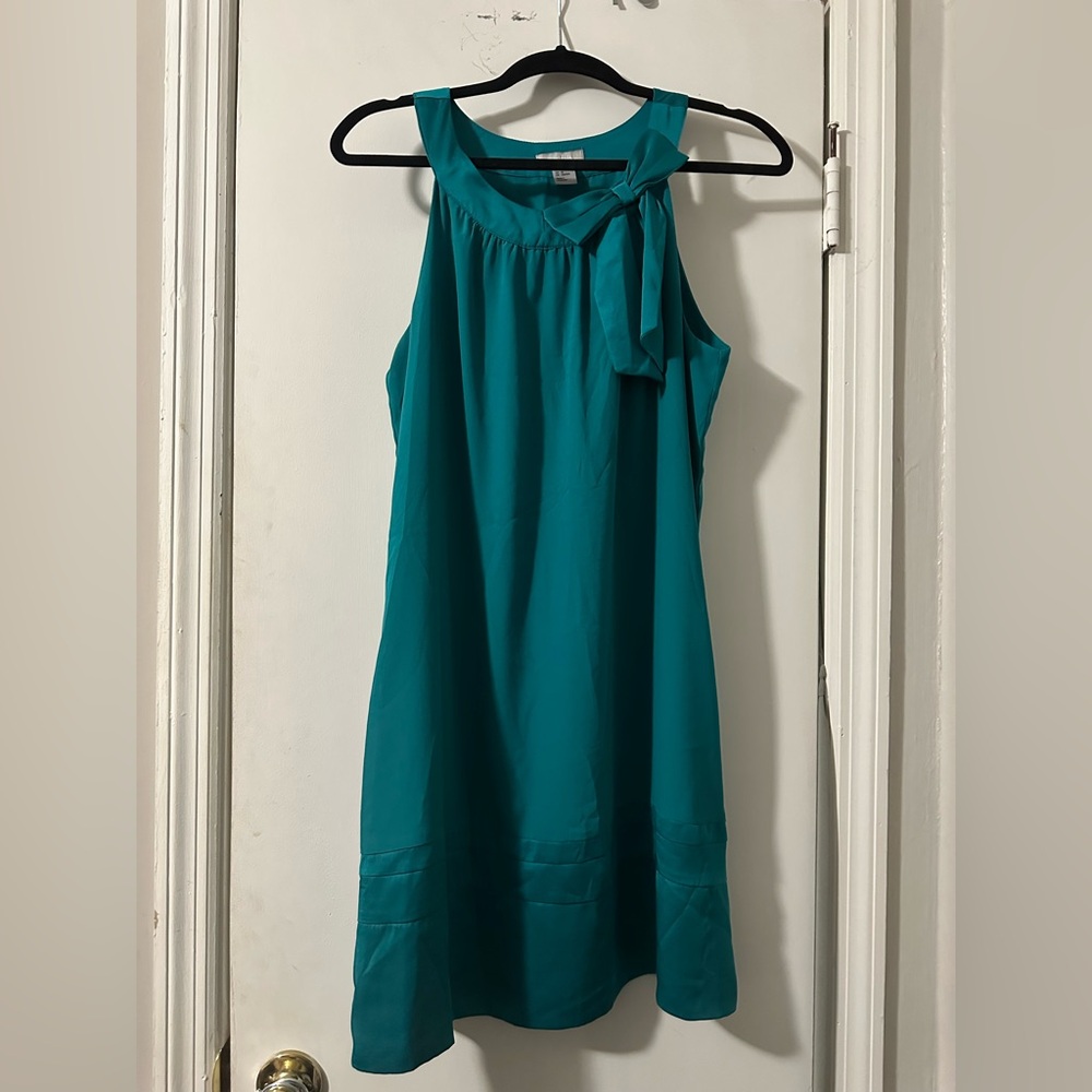 H&M Teal Sleeveless Scoop Neck Dress